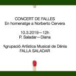 La Falla Saladar dedica el seu Concert de Falles a Norberto Cervera La Falla Saladar dedica el seu Concert de Falles a Norberto Cervera