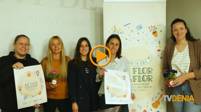 Comprar en Dénia de Flor en Flor es la campaña para impulsar el comercio de La Asociación de comerciantes ACADE