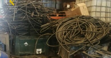 La Guardia Civil detiene a tres personas e investiga a otras seis por robo de cableado en la Marina Alta