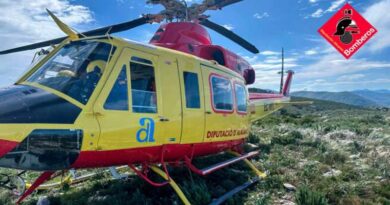 Rescate aéreo en la Serra del Migdia