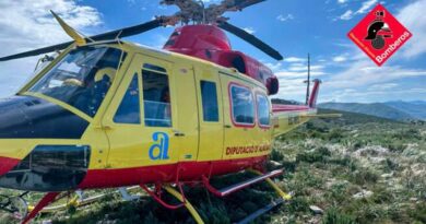 Rescate aéreo a un senderista de 83 años en Tormos