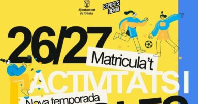 Dénia abre las inscripciones de los programas deportivos municipales para la temporada 26-27