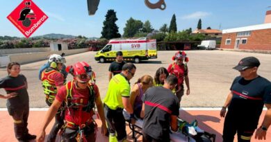 Evacuada en helicóptero una senderista herida en la Senda Fosca del Montgó Evacuada en helicóptero una senderista herida en la Senda Fosca del Montgó