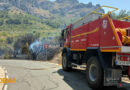 La rápida intervención en el incendio forestal en la Vall de la Gallinera permite controlar las llamas en menos de dos horas