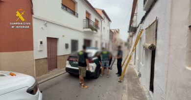 La Guardia Civil desmantela una plantación de marihuana en el casco urbano de Teulada